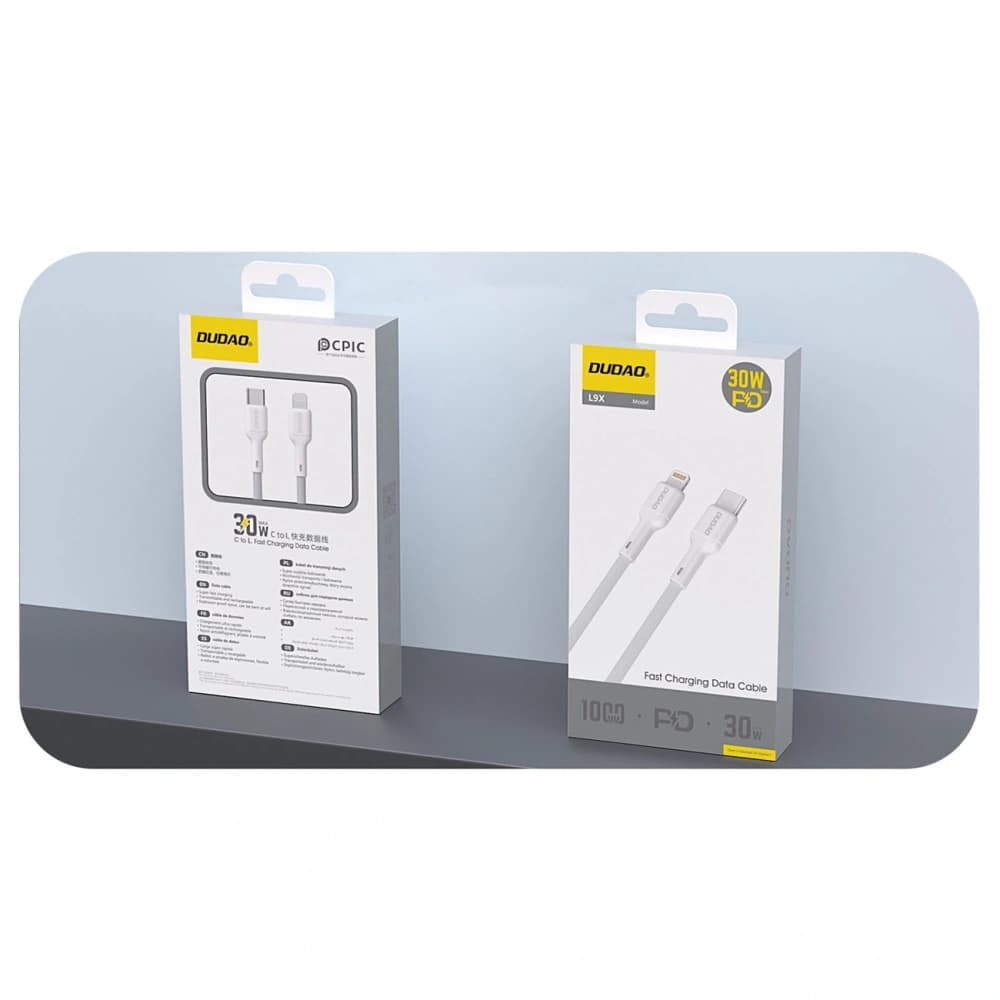 Dudao L9X 30W USB-C / Lightning 1m bílý - 2