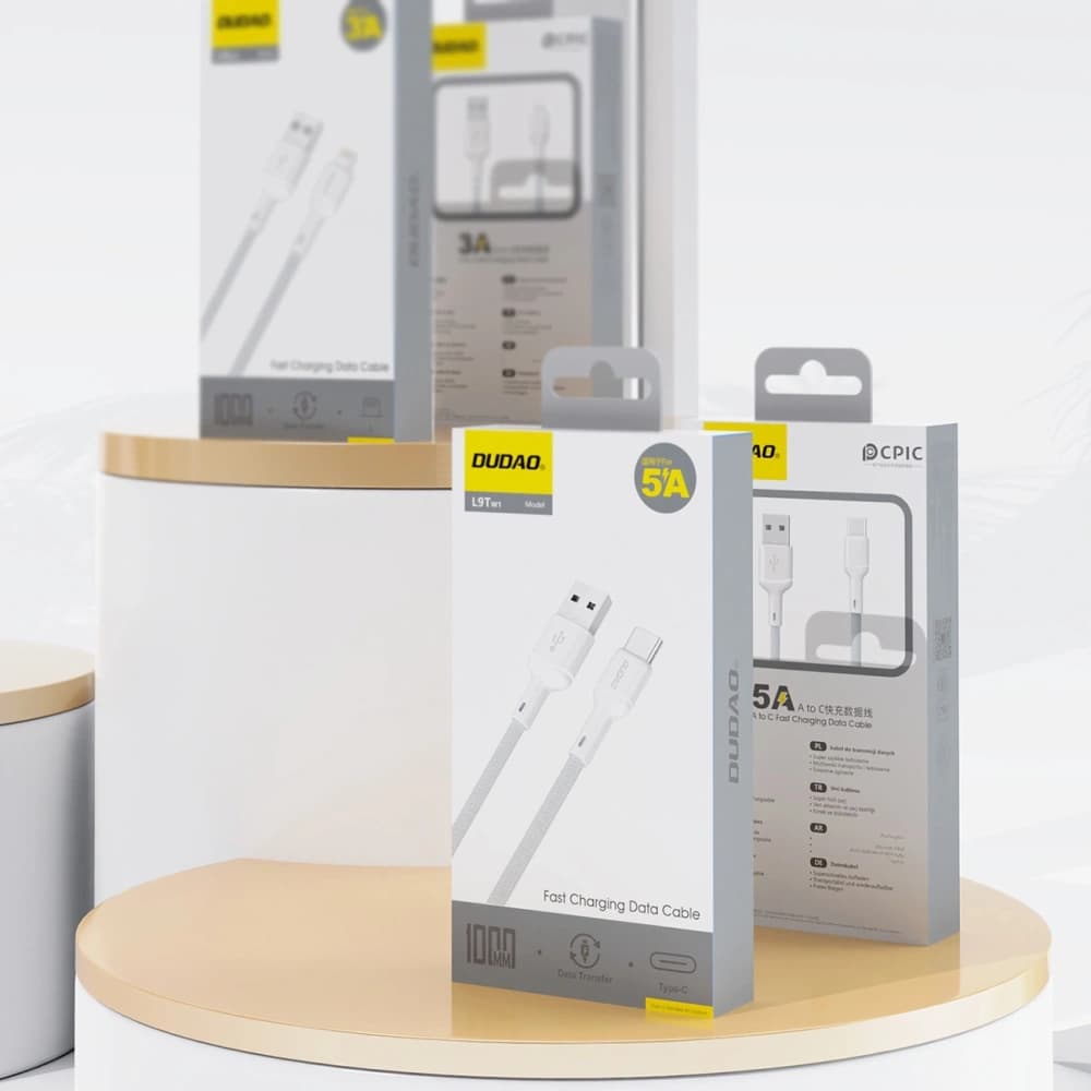 Dudao L9T 5A USB-A / USB-C 1m bílý - 5