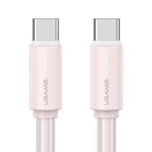 USAMS US-SJ734 SJ73460W YU Series SJ734USB04 USB-C / USB-C cable 1m pink