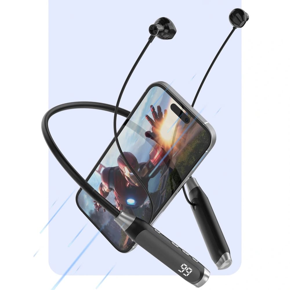 Dudao U5 Max Drahtlose In-Ear Kopfhörer Bluetooth 5.0 mit Nackenband Schwarz - 9