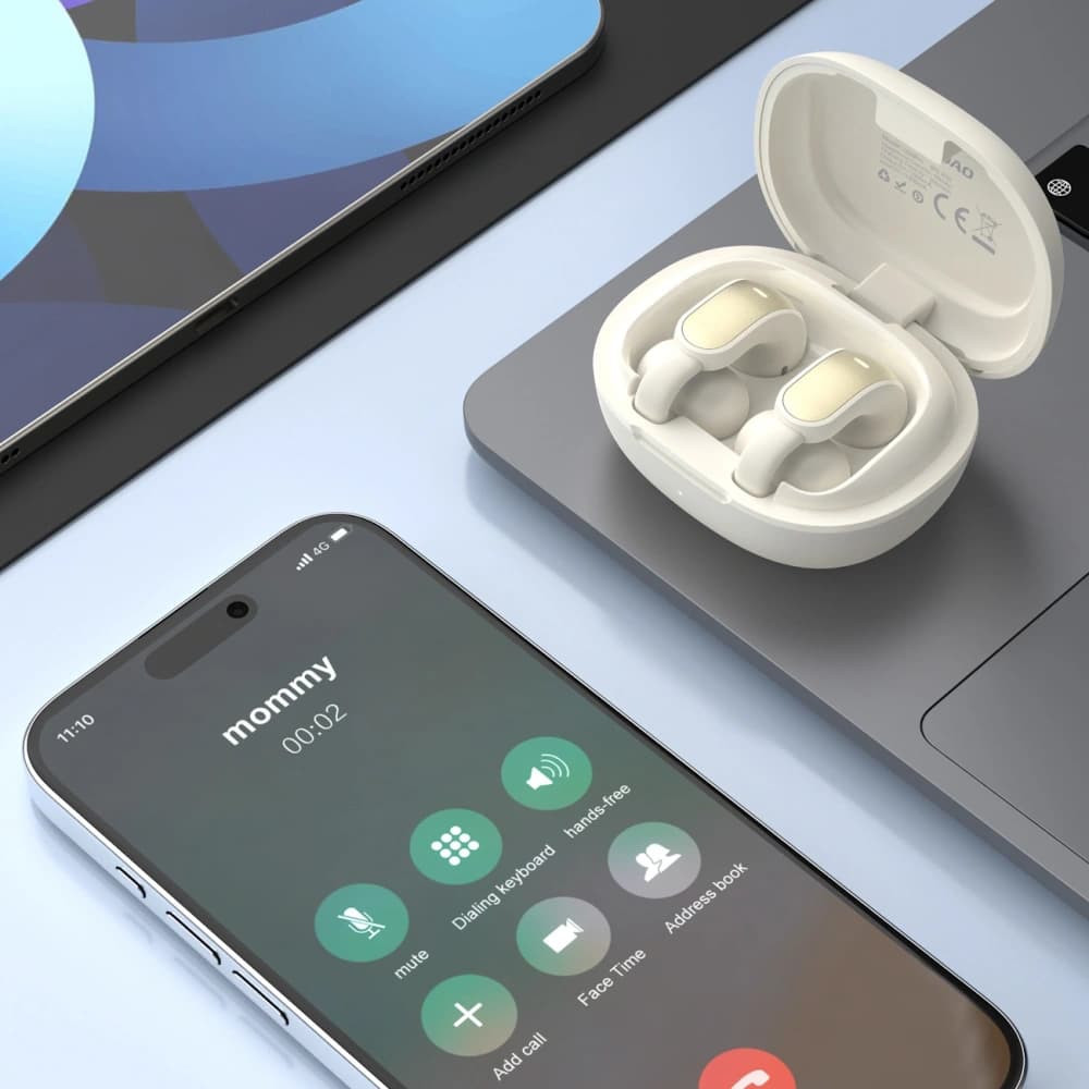 Dudao U20 Pro Offene Ohr Drahtlose Ohrhörer TWS Bluetooth 5.4 Weiß - 5