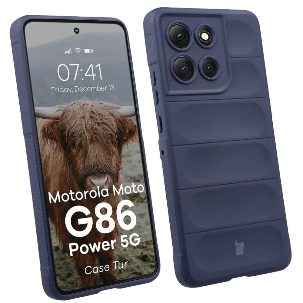 Carcasa Bizon Tur Motorola Moto G86 Power 5G albastru marin - 1