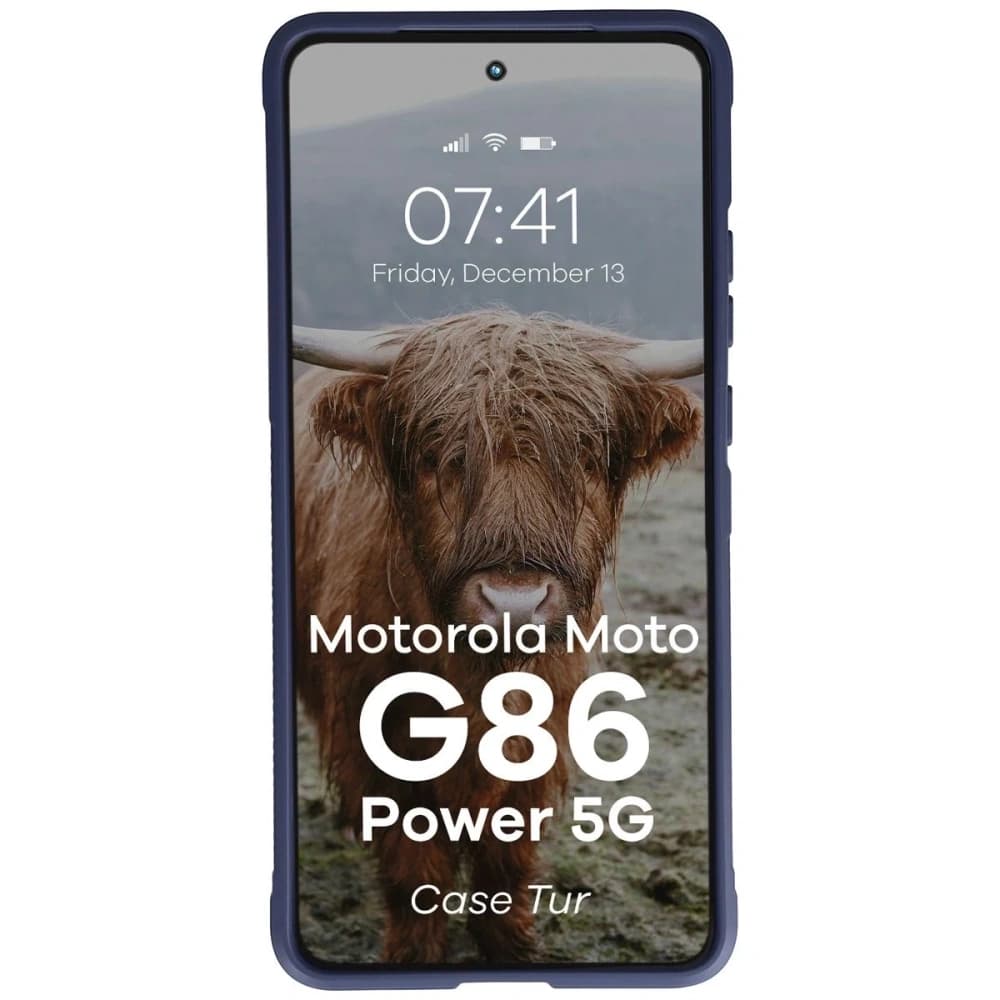 Carcasa Bizon Tur Motorola Moto G86 Power 5G albastru marin - 5
