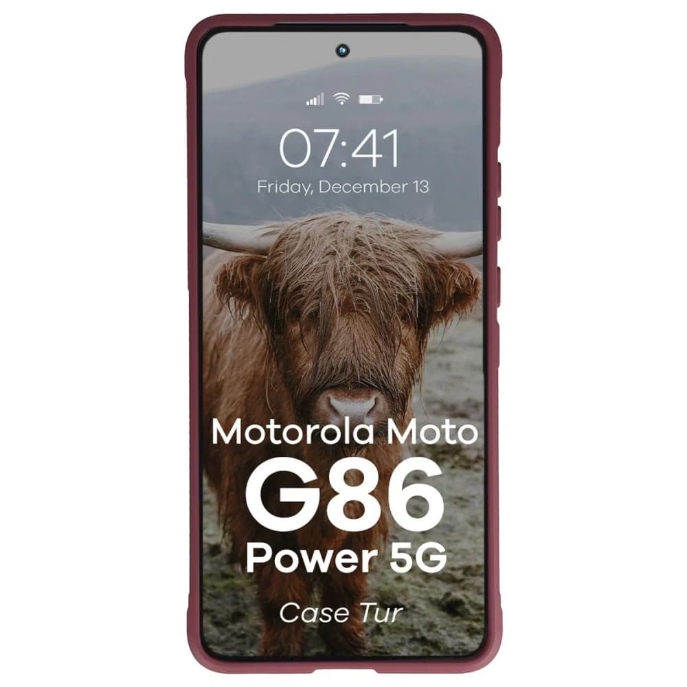 Bizon Case Tur Motorola Moto G86 Power 5G burgunderrot - 5
