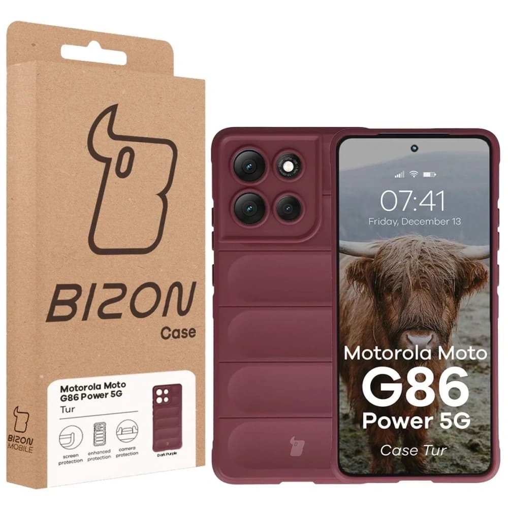 Bizon Case Tur Motorola Moto G86 Power 5G burgunderrot - 8