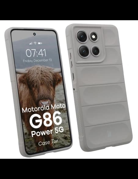 Bizon Case Tur Motorola Moto G86 Power 5G világosszürke
