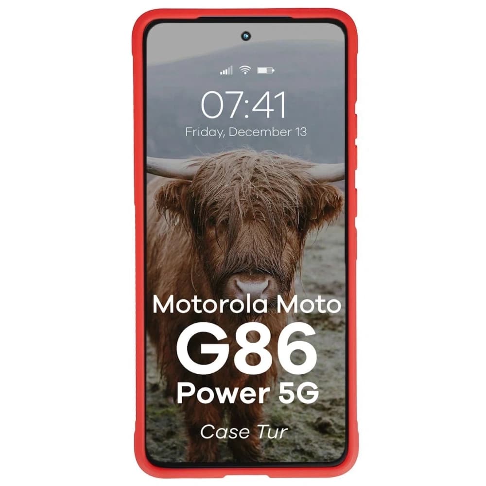 Carcasa Bizon pentru Motorola Moto G86 Power 5G roșie - 5