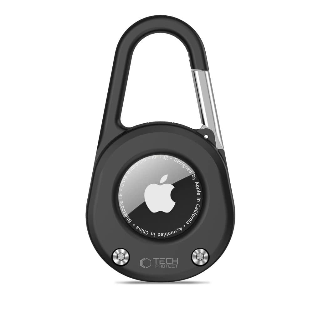 Tech-Protect Slidelock Carabiner Keychain Apple AirTag 1 / 2 Black - 1