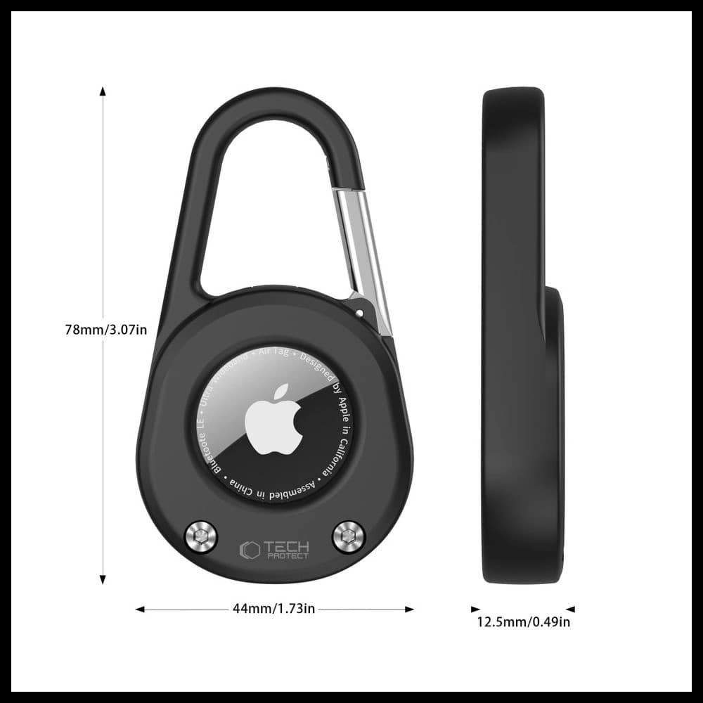 Tech-Protect Slidelock Carabiner Keychain Apple AirTag 1 / 2 Black - 6