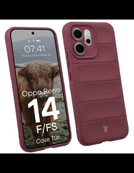 Husă Bizon Tur pentru Oppo Reno 14 F / 14 FS burgundă
