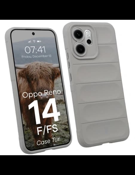 Husă Bizon Tur Oppo Reno 14 F / 14 FS gri deschis