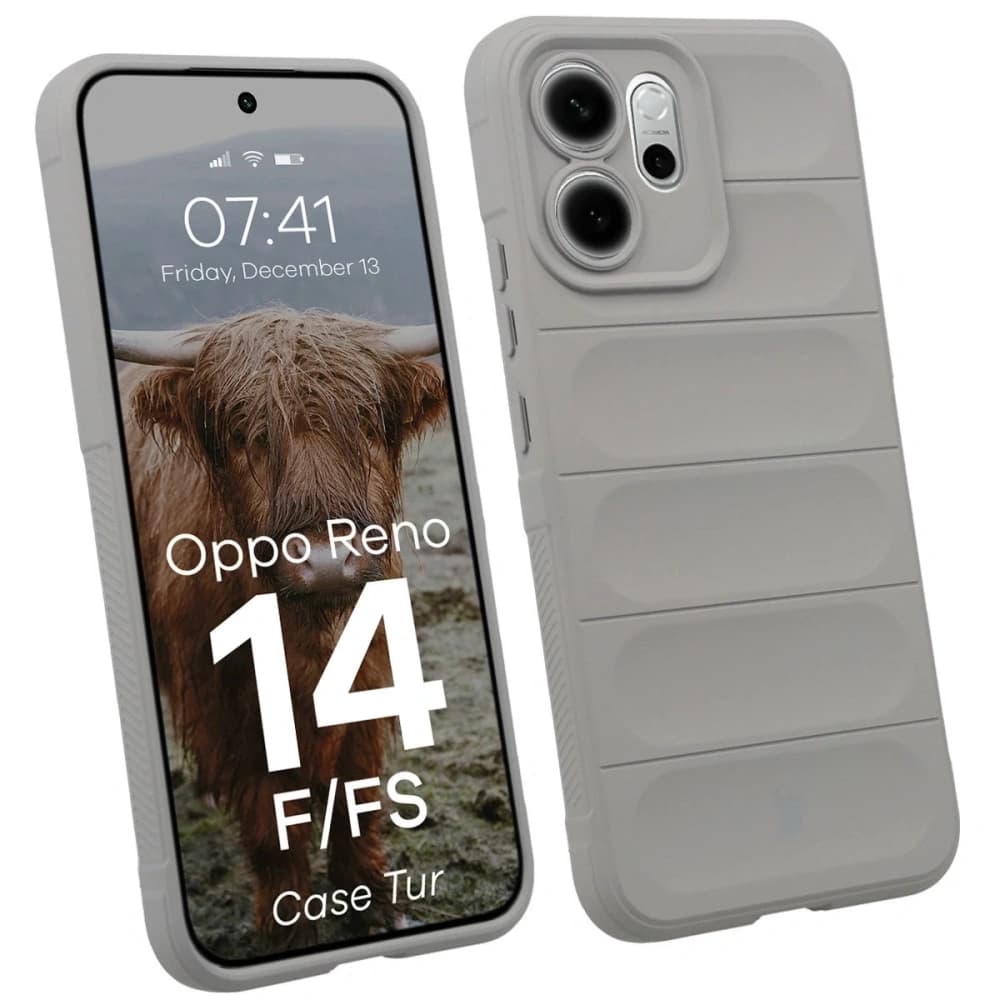 Husă Bizon Tur Oppo Reno 14 F / 14 FS gri deschis - 1