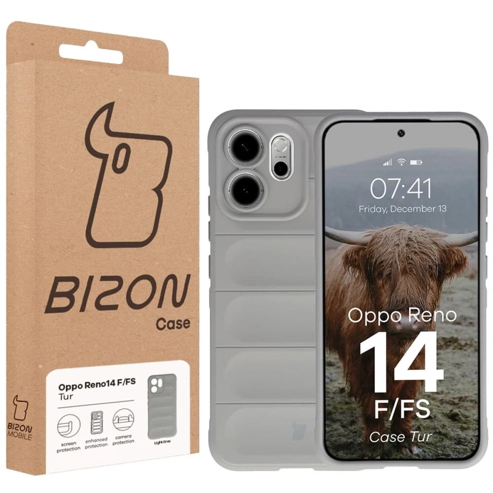 Husă Bizon Tur Oppo Reno 14 F / 14 FS gri deschis - 8