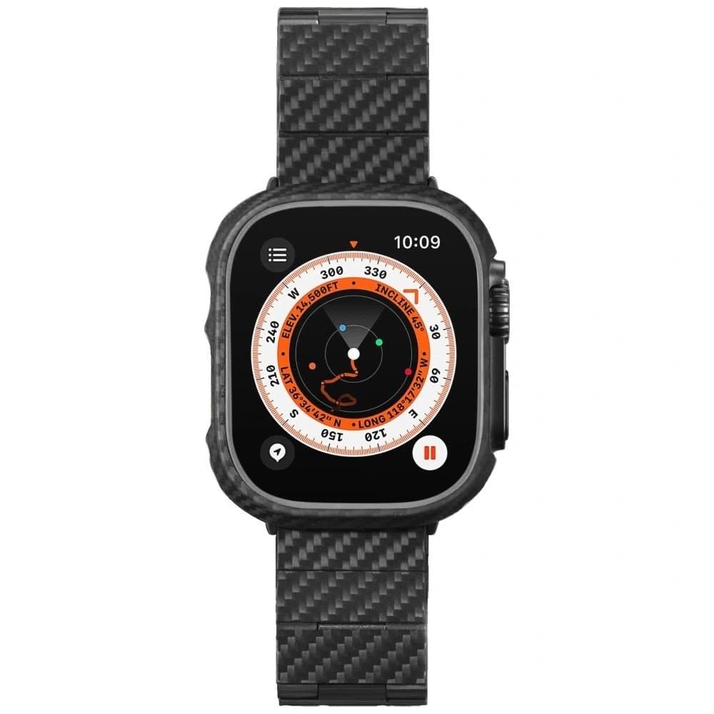 PITAKA Carbonfaser Modern Apple Watch 1/2/3/4/5/6/7/8/9/10/11/SE/SE 3/Ultra/Ultra 2/Ultra 3 schwarz grau - 8