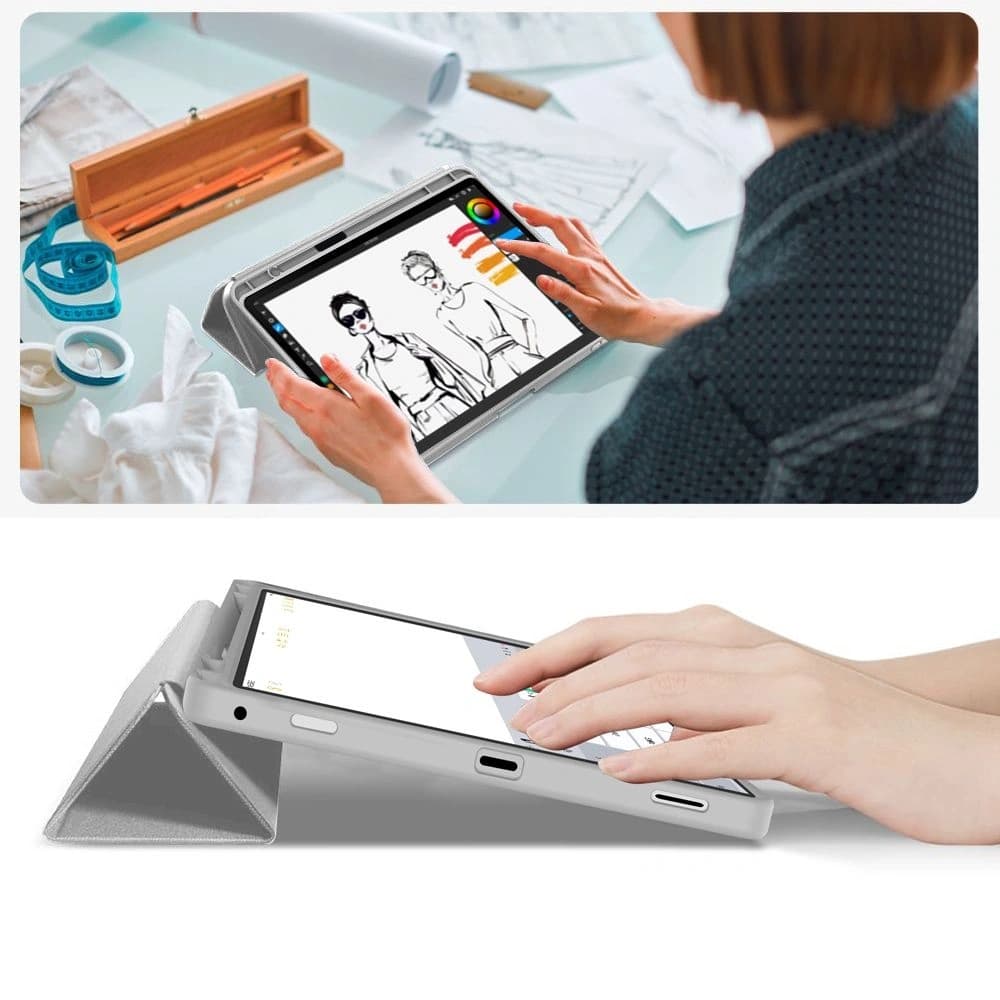 Tech-Protect SmartCase Pen Samsung Galaxy Tab S9 11.0 / S9 FE / S10 FE / S10 Lite 10.9 X710 / X716b / X510 / X516b / X520 / X526 / X400 / X406b Grey - 9