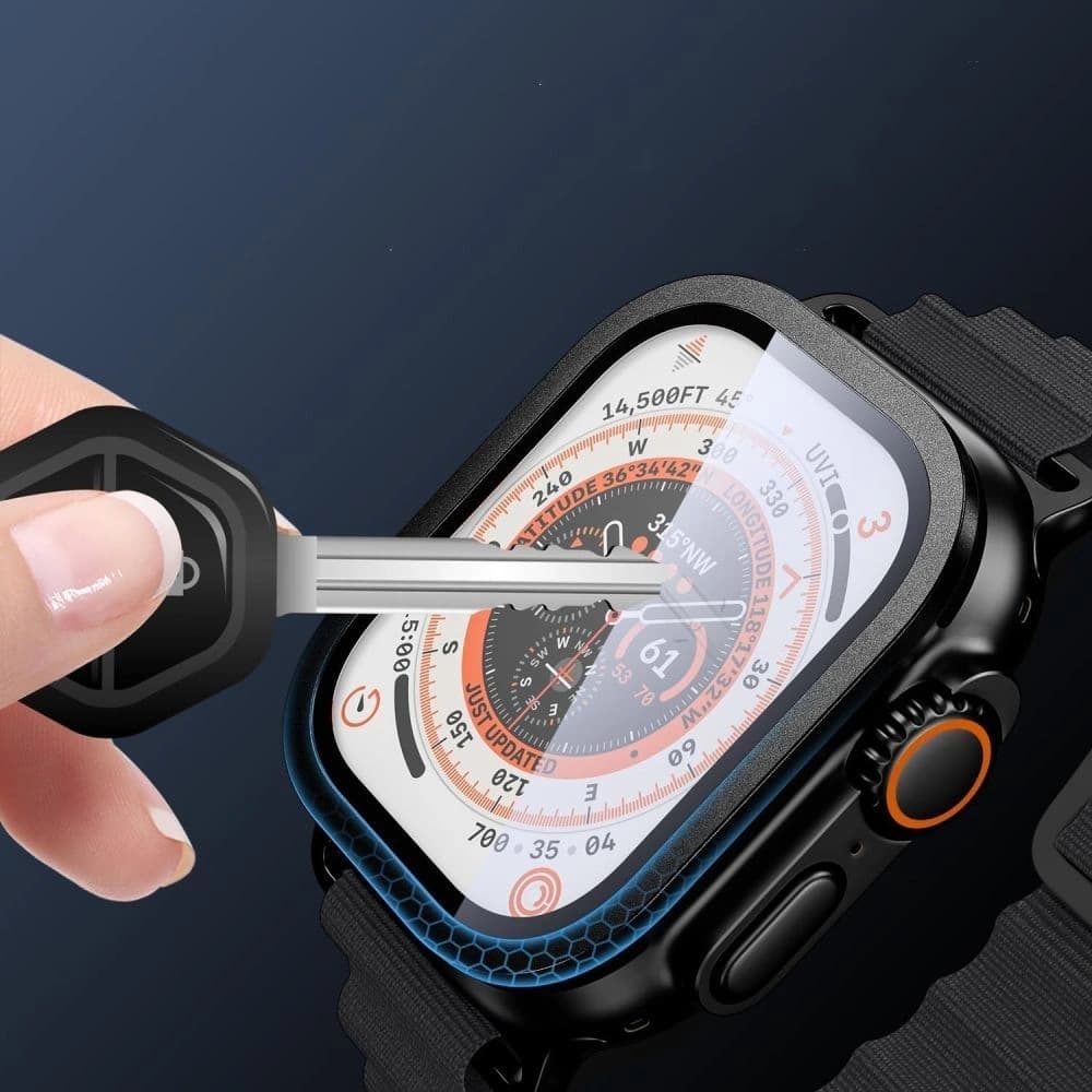 Tech-Protect Skleněný kroužek pro Apple Watch Ultra 1 / 2 49mm Titan [2 BALENÍ] - 4