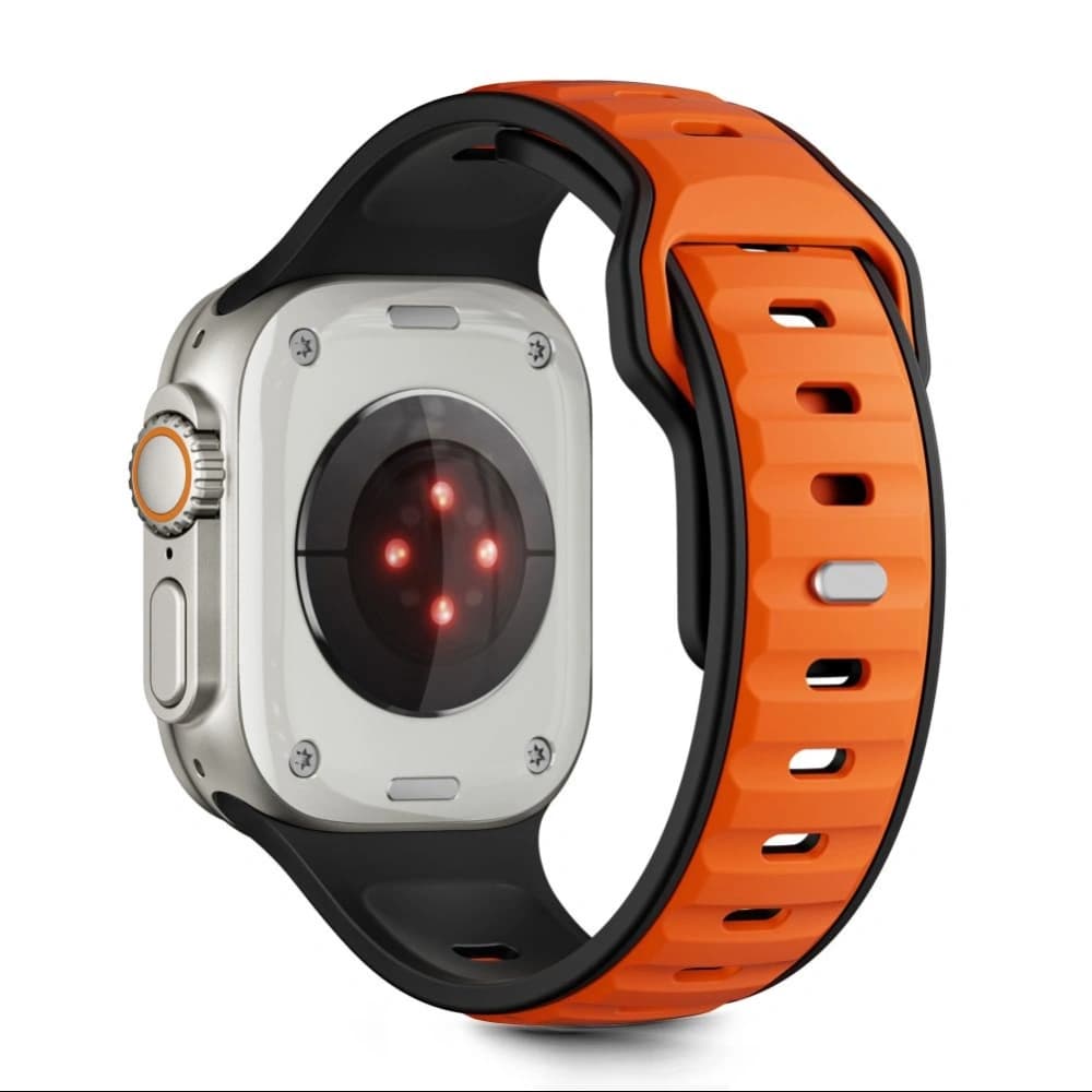 Tech-Protect IconBand Line Apple Watch 8 / 9 / 10 / 11 / SE / Ultra 44/45/46/49mm Černá/oranžová - 2