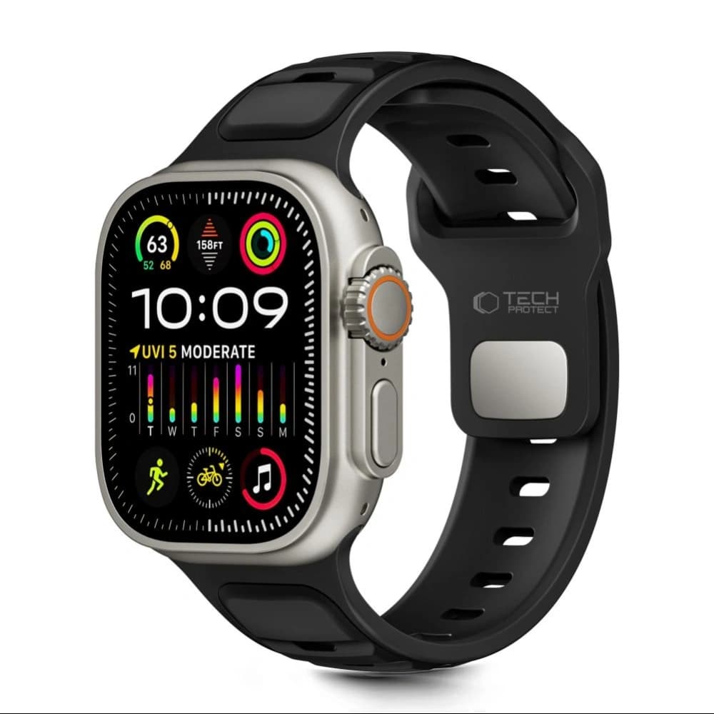 Tech-Protect IconBand Line Apple Watch 8 / 9 / 10 / 11 / SE / Ultra 44/45/46/49mm Černá / černá - 1