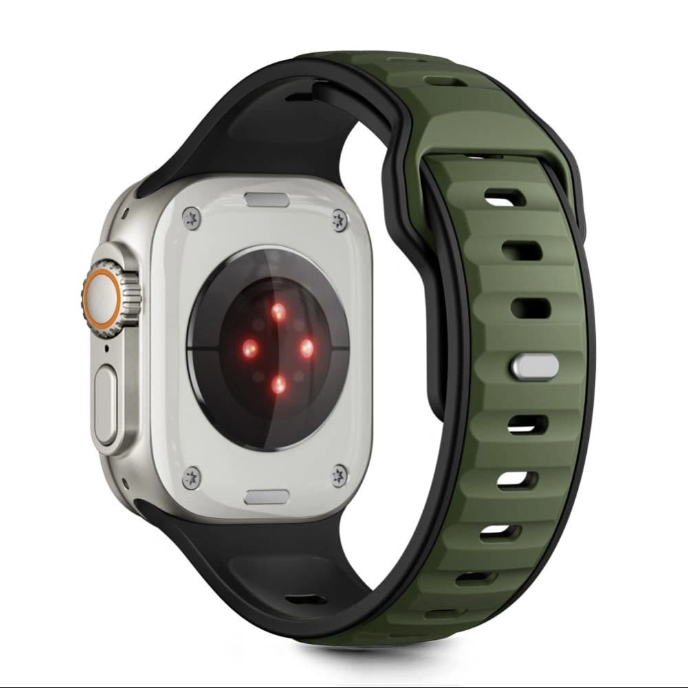 Tech-Protect IconBand Line Apple Watch 8 / 9 / 10 / 11 / SE / Ultra 44/45/46/49mm Černá/zelená - 2