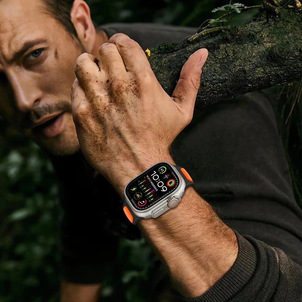Tech-Protect IconBand Line Apple Watch 8 / 9 / 10 / 11 / SE / Ultra 44/45/46/49mm Černá/zelená - 8