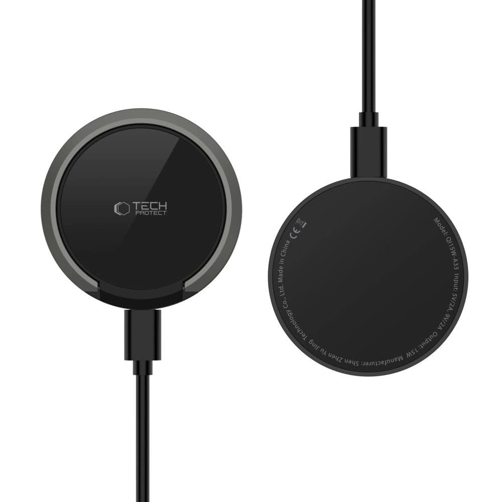 [CR] Încărcător wireless Tech-Protect QI15W-A33 Magnetic MagSafe Încărcător fără fir Negru - 4
