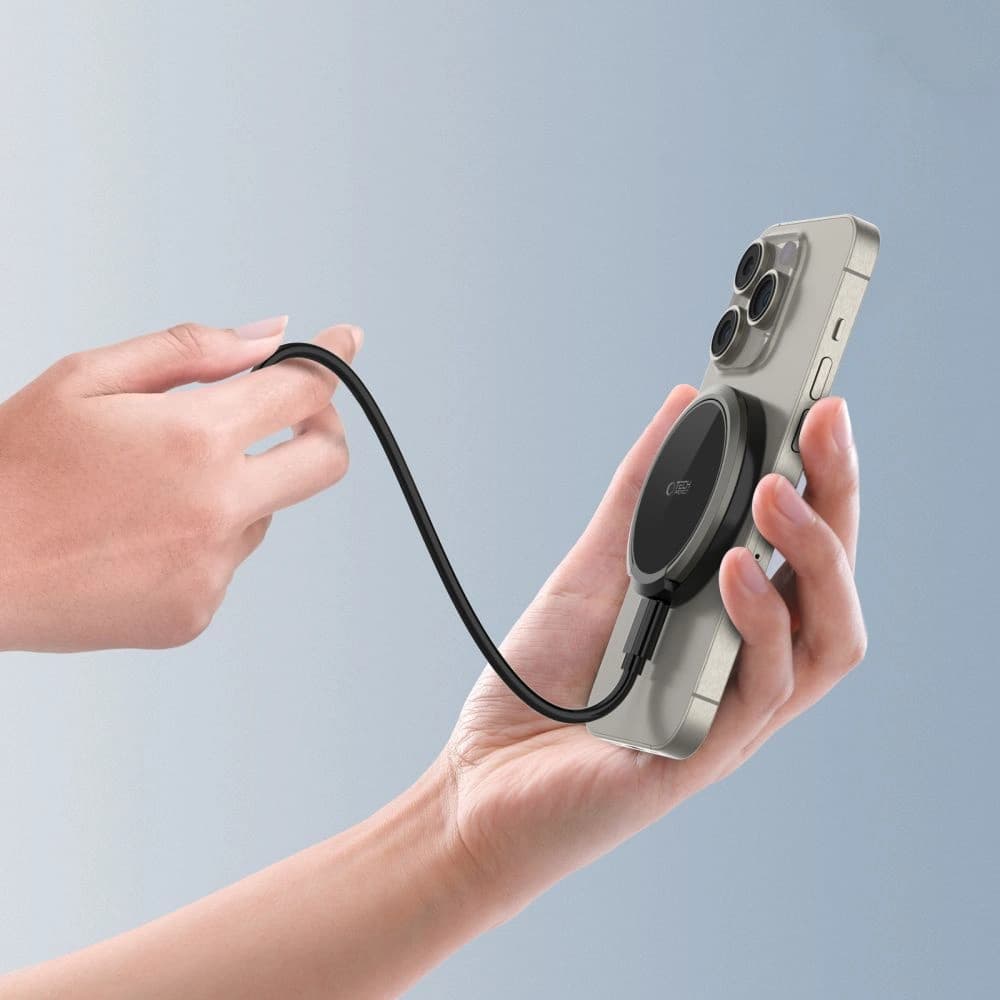 [CR] Încărcător wireless Tech-Protect QI15W-A33 Magnetic MagSafe Încărcător fără fir Negru - 7