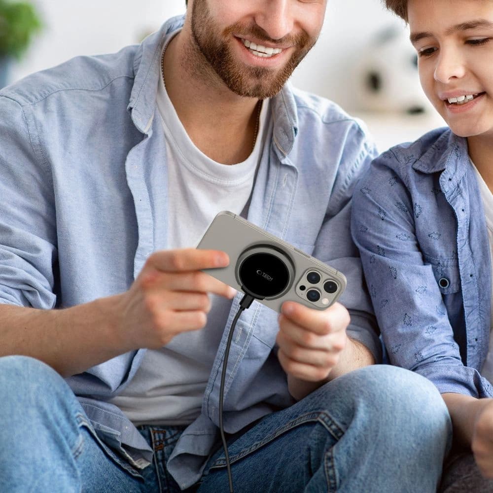 [CR] Încărcător wireless Tech-Protect QI15W-A33 Magnetic MagSafe Încărcător fără fir Negru - 8