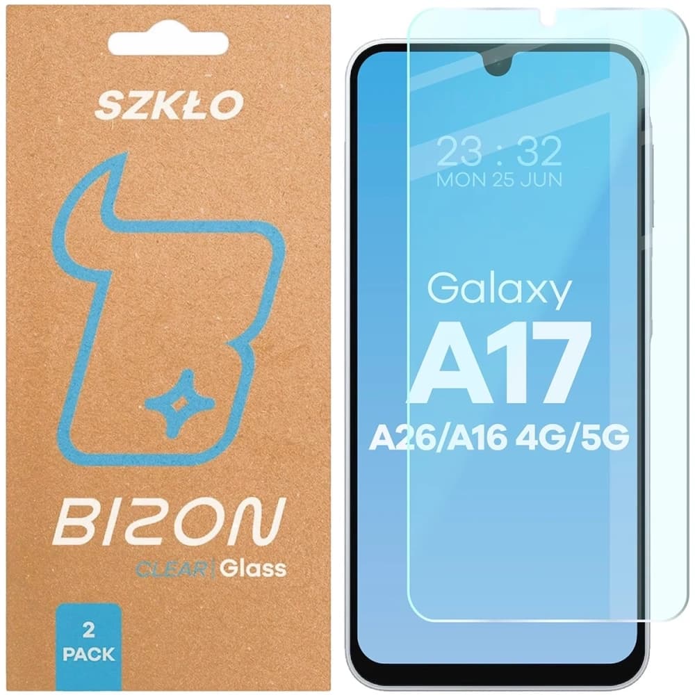 Bizon Glass Clear Duo Galaxy A16 4G / 5G / A17 5G / A26 5G [2 PACK] - 1