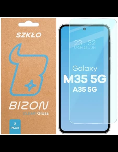 Bizon Glass Clear Duo Galaxy M35 5G / A35 5G [2 PACK]