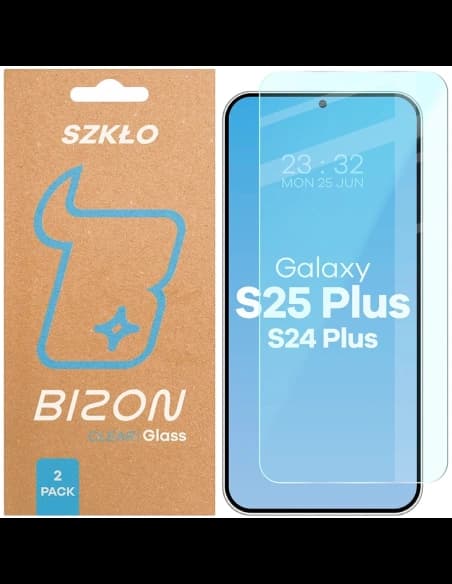 Szkło hartowane Bizon Glass Clear Duo do Galaxy S25+ Plus / S24+ Plus [2 PACK]