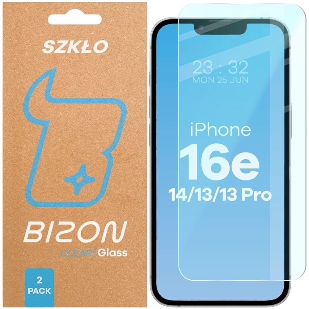 Bizon Glass Clear Duo iPhone 16e / 14 / 13 Pro / 13 [2 CSOMAG] - 1
