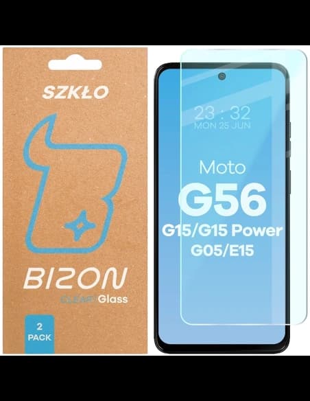 Bizon Glass Clear Duo Motorola Moto G15 / G15 Power / G05 / E15 / G56 5G [2 PACHET]