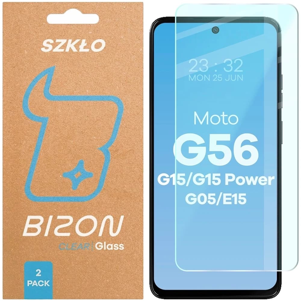 Bizon Glass Clear Duo Motorola Moto G15 / G15 Power / G05 / E15 / G56 5G [2 PACHET] - 1