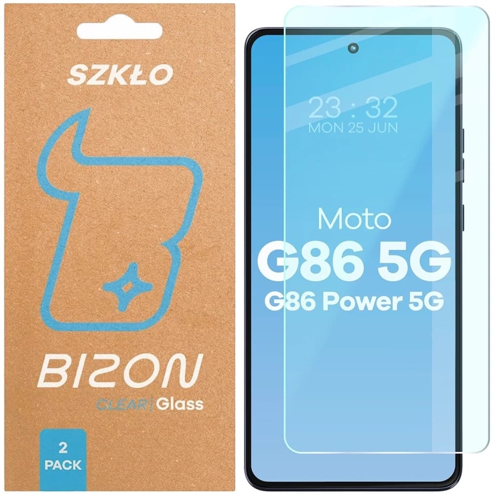 Bizon Glass Clear Duo Motorola Moto G86 5G / G86 Power 5G [2 PACK] - 1