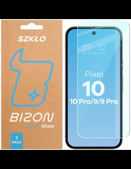 Bizon Glass Clear Duo Google Pixel 10 / 10 Pro / 9 / 9 Pro [2 PACK]