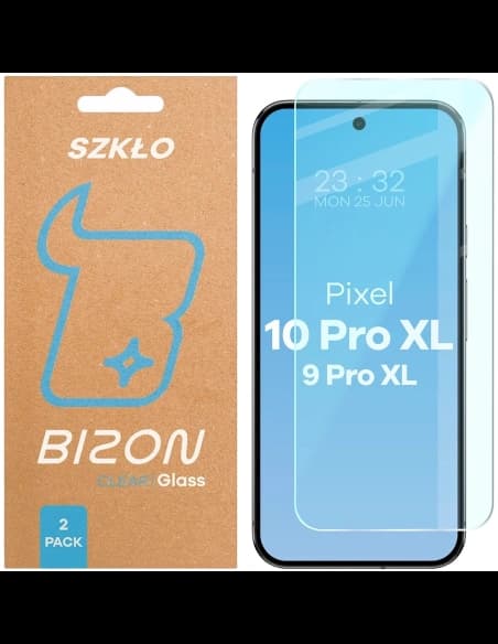 Bizon Glass Clear Duo Google Pixel 10 Pro XL / 9 Pro XL [2 PACK]