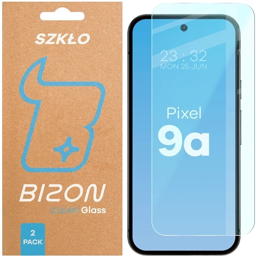 Bizon Glass Clear Duo Google Pixel 9a [2 PACK] - 1