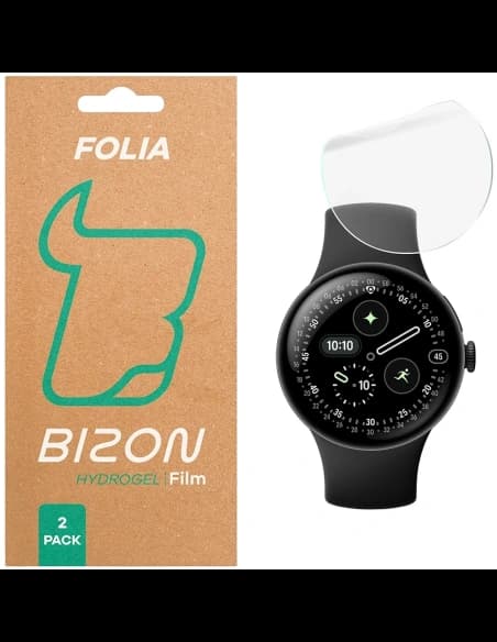 Folia hydrożelowa na ekran Bizon Glass Watch Hydrogel Duo do Google Pixel Watch 4 41mm [2 PACK]