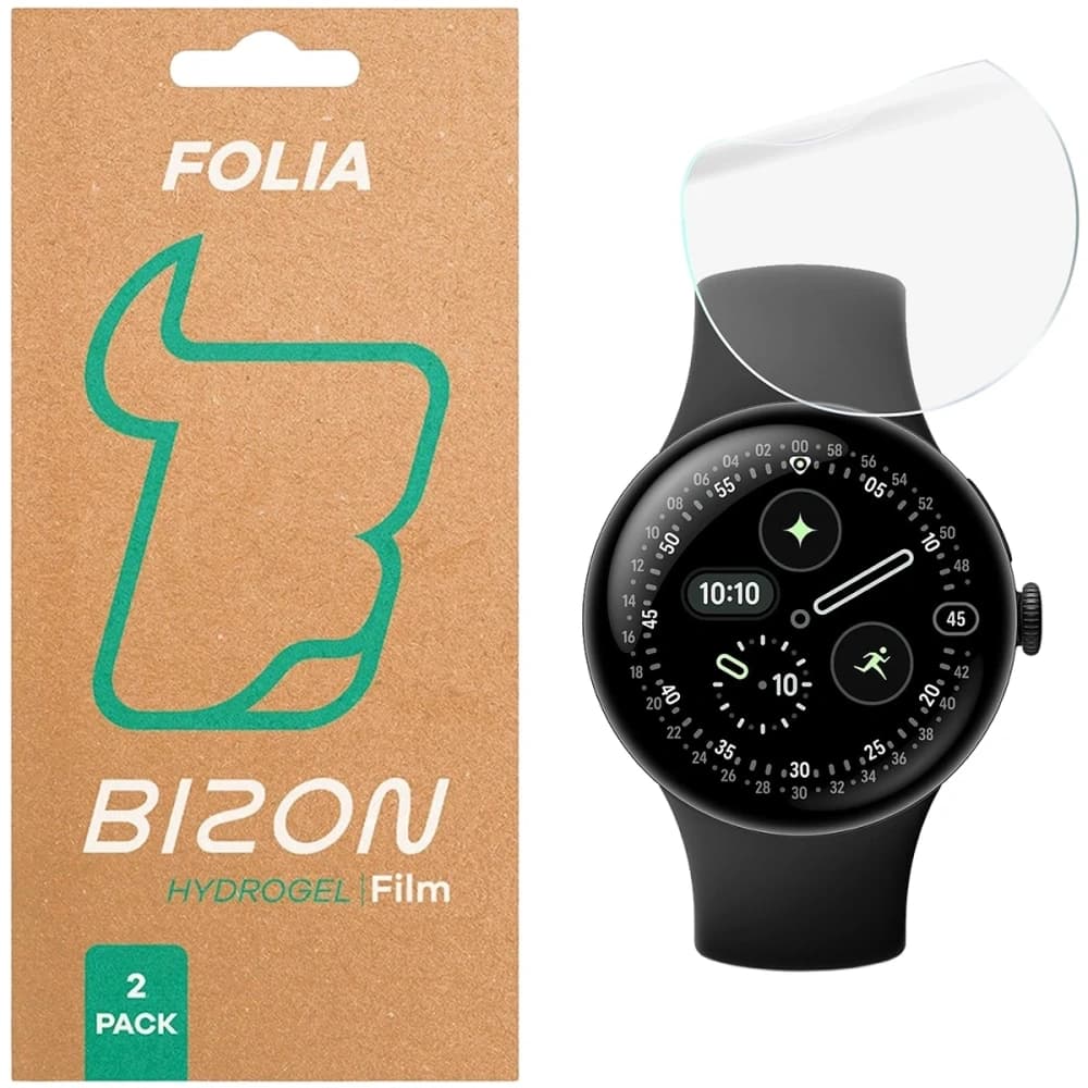Ceas de sticlă Bizon Hydrogel Duo Google Pixel Watch 4 45mm [2 PACHET] - 1