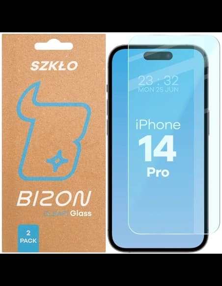 Szkło hartowane Bizon Glass Clear Duo do Apple iPhone 14 Pro [2 PACK]