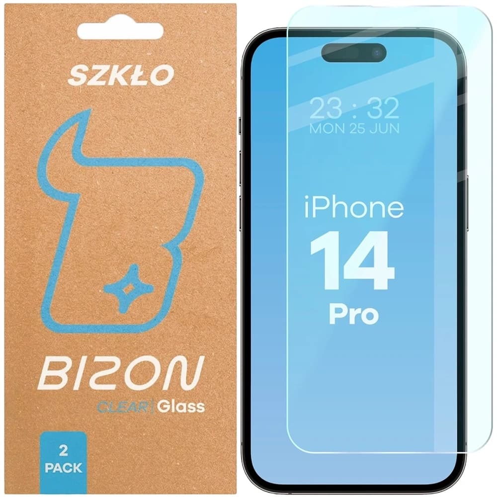 Bizon Glass Clear Duo Apple iPhone 14 Pro [2 PACK] - 1
