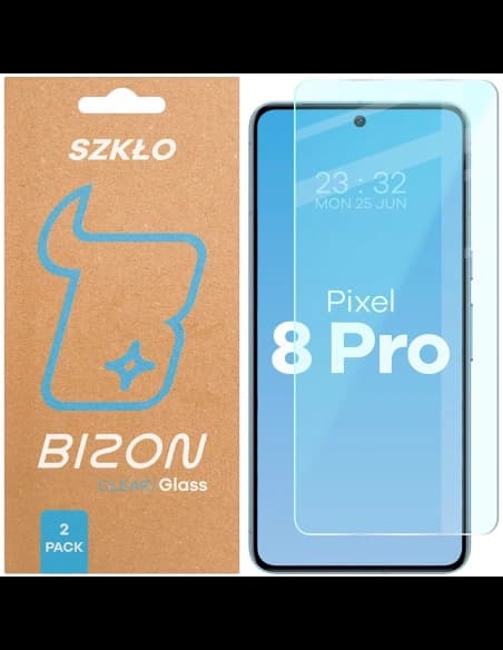 Szkło hartowane Bizon Glass Clear Duo do Google Pixel 8 Pro [2 PACK]