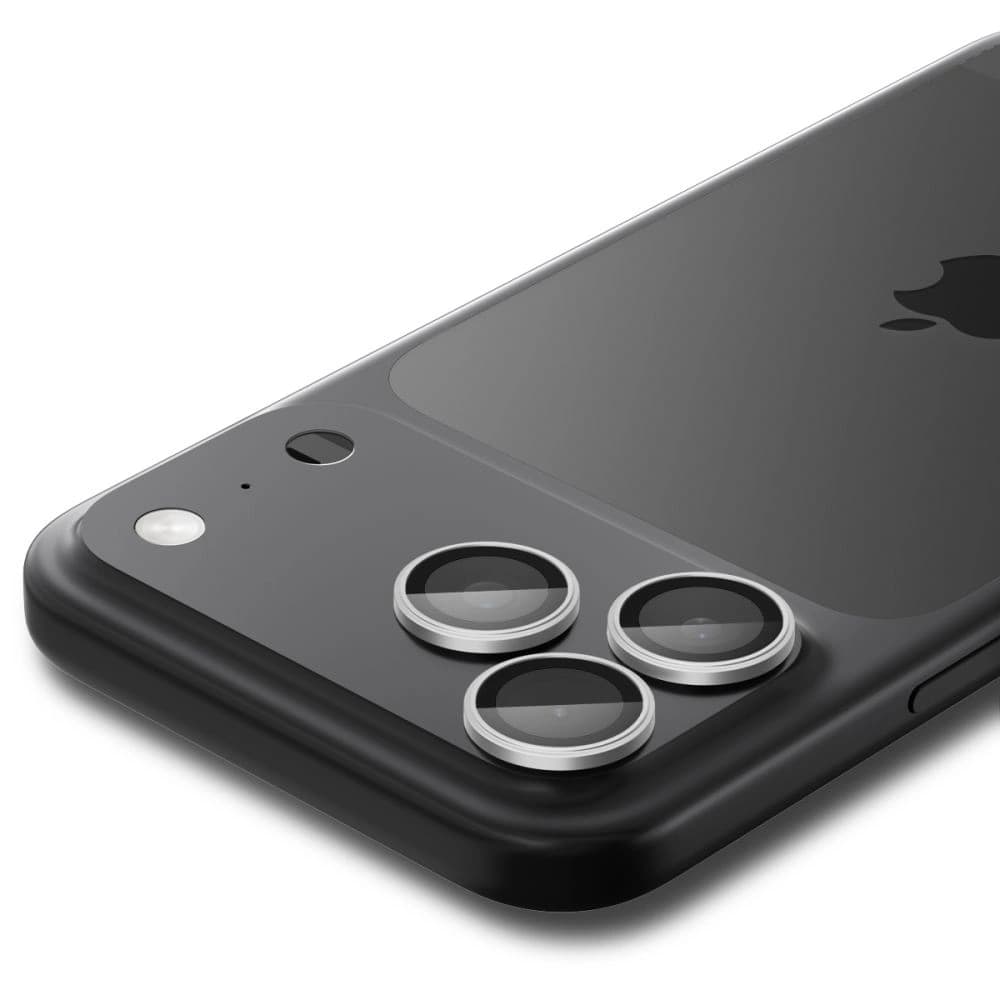 Protector de cameră Spigen Optik Pro Glas.tr ez Fit pentru Apple iPhone 14 Pro / Max / 15 Pro / Max / 16 Pro / Max / 17 Pro / Max Argintiu [2 PACHET] - 4