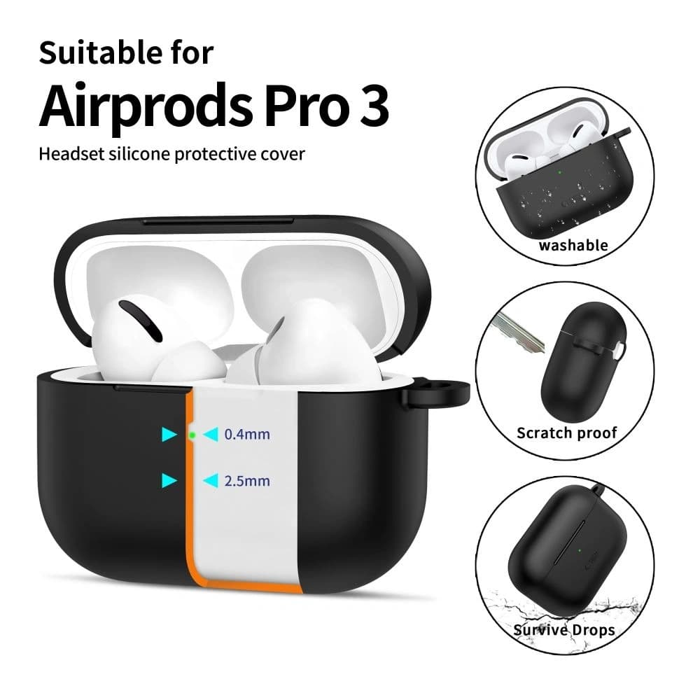 Tech-Protect Silicone Hook Apple AirPods Pro 3 Black - 4