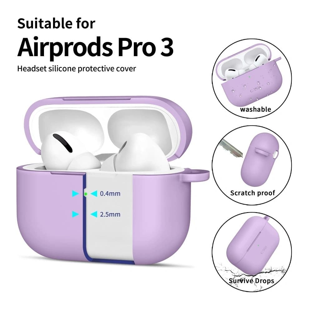 Tech-Protect Silicone Hook Apple AirPods Pro 3 Lavender - 4