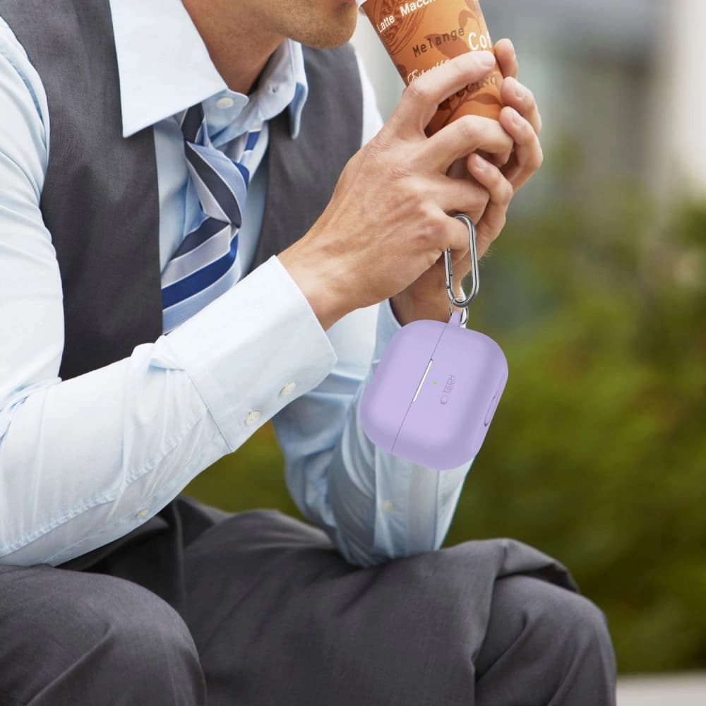 Tech-Protect Cârlig din Silicon pentru Samsung Galaxy Buds 3 / 3 FE / 3 Pro Lavandă - 8