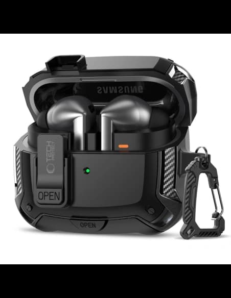 Tech-Protect Carbonox Magsafe Samsung Galaxy Buds 3 / 3 FE / 3 Pro Fekete