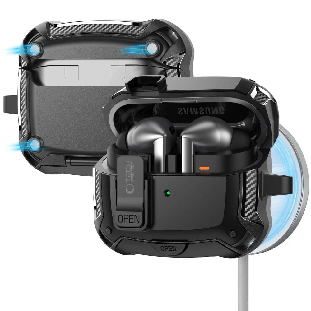 Tech-Protect Carbonox Magsafe Samsung Galaxy Buds 3 / 3 FE / 3 Pro Černá - 2