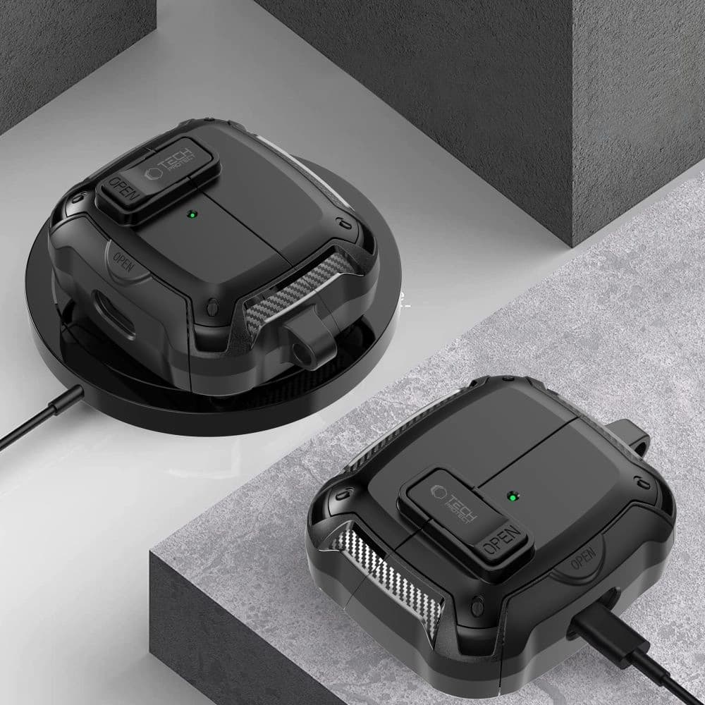 Tech-Protect Carbonox Magsafe Samsung Galaxy Buds 3 / 3 FE / 3 Pro Černá - 5