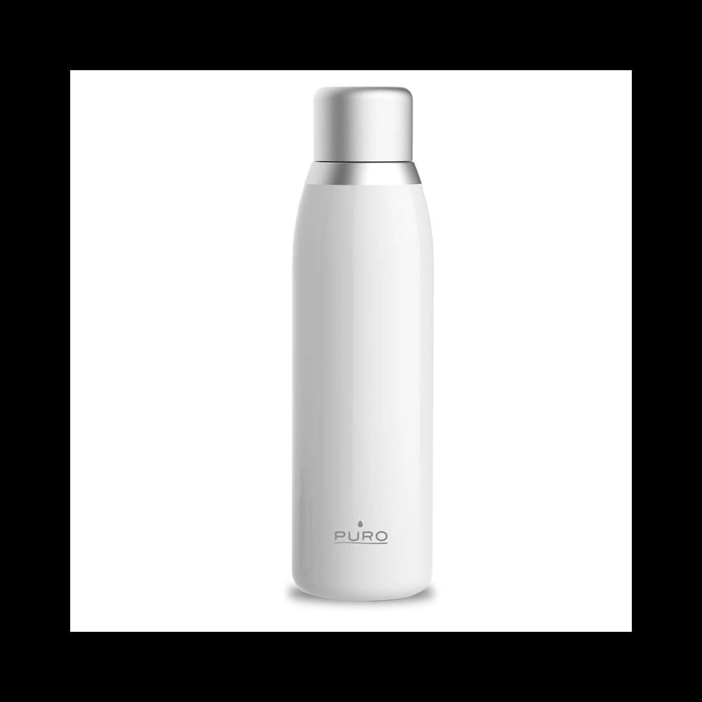 Sticlă termică PURO Smart Bottle 500ml INOX cu capac inteligent LED (Alb) - 3